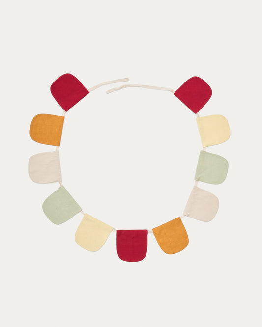 Betia 100% cotton, multi-coloured bunting garland, 250 cm