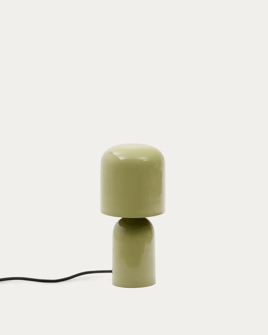 Monze table lamp in light green painted metal