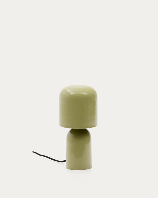 Monze table lamp in light green painted metal