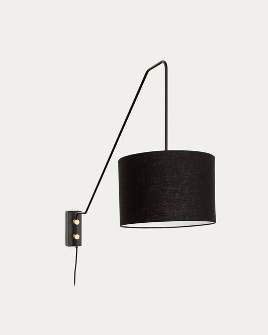 Jex wall lamp made of black painted metal
