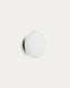 Bamila wall lamp in smoked glass and black metal Ø15cm