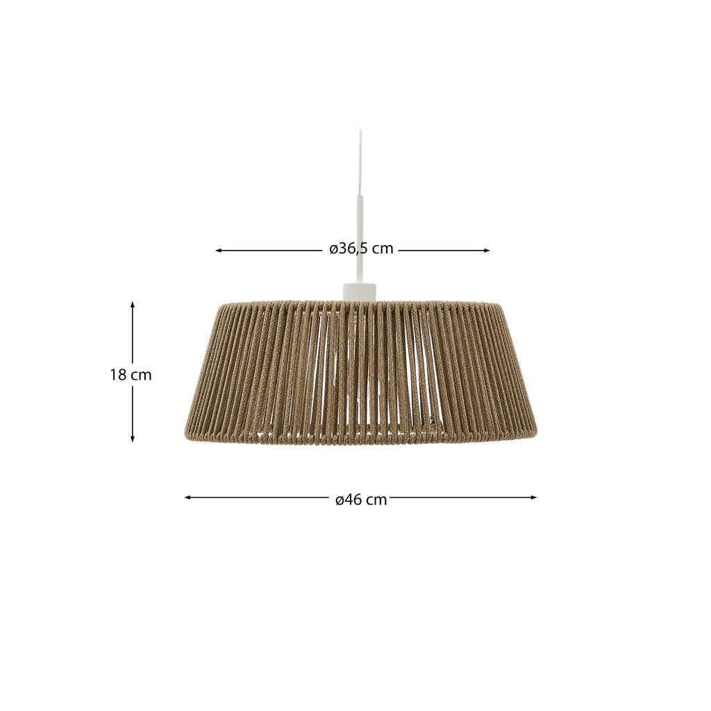 Aldet ceiling lampshade in beige mottled rope cord Ø46cm