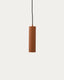 Andia aluminium ceiling lamp with terracotta painted finish