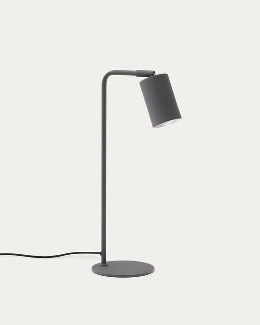 Manie metal desk lamp in metal with black cast-iron-effect finish