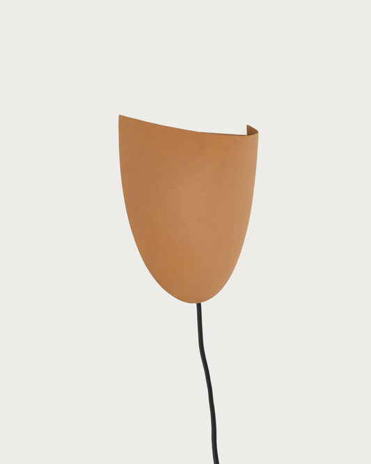 Nibla wall-mounted light fixture in terracotta-effect metal