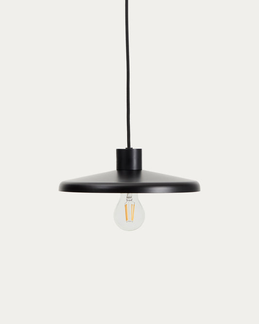 Nuvira ceiling lamp in black satin metal