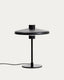 Nuvira table lamp in black satin metal