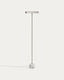 Lynor brushed steel floor lamp with white marble base