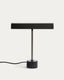 Lynor brushed metal table lamp with black marble base