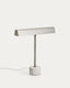 Lynor brushed metal table lamp with white marble base