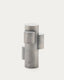 Adrina portable LED table lamp in light grey metal with brushed finish