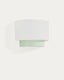 Bianella cotton and turquoise corduroy wall light Ø 40cm