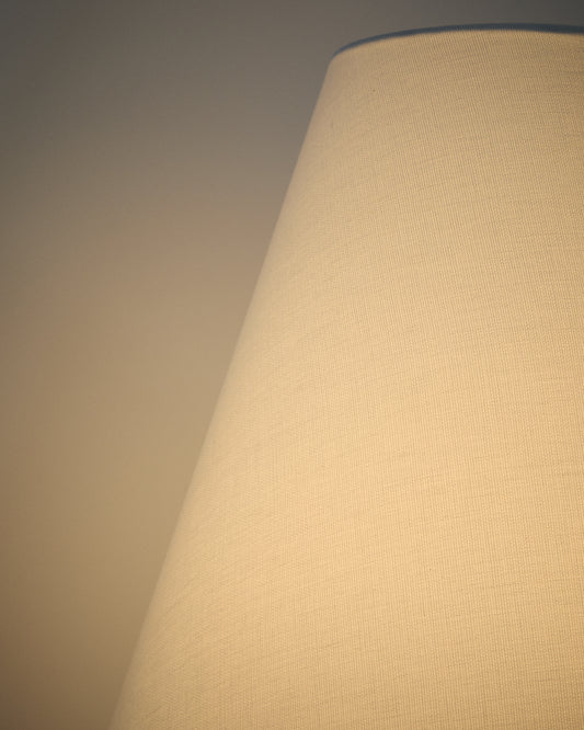 Navat metal floor lamp with brushed silver finish