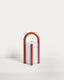 Leros small portable table lamp in terracotta polyethylene and steel