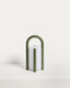 Leros small portable table lamp in green polyethylene and steel