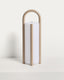 Leros large portable table lamp in taupe polyethylene and steel