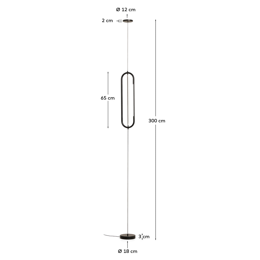Bow black aluminium ceiling lamp Ø 16 cm
