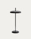 Porte black aluminium portable table lamp