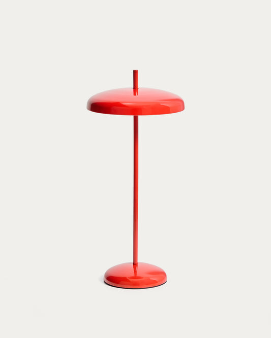 Porte red aluminium portable table lamp