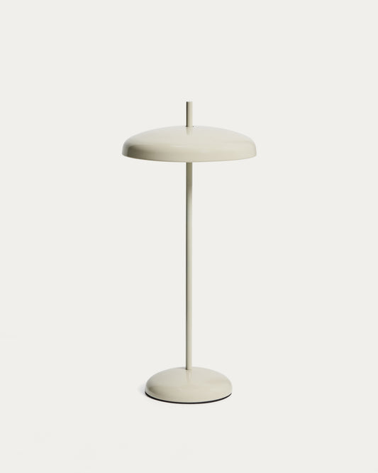 Porte light grey aluminium portable table lamp