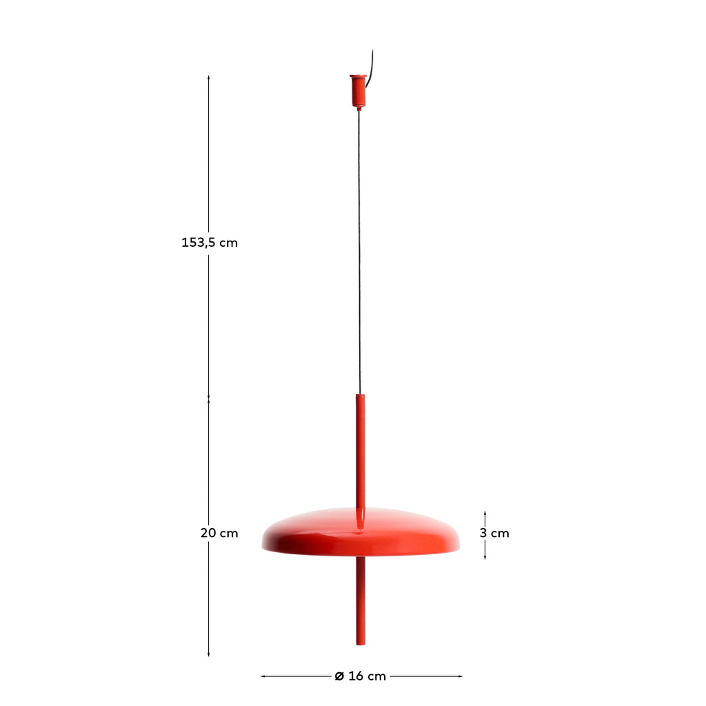Porte red aluminium portable ceiling lamp Ø 16 cm