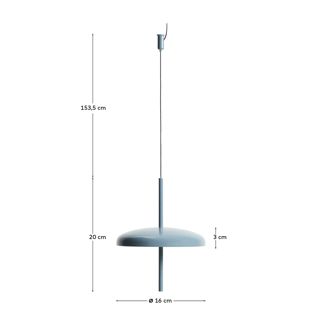 Porte blue aluminium portable ceiling lamp Ø 16 cm
