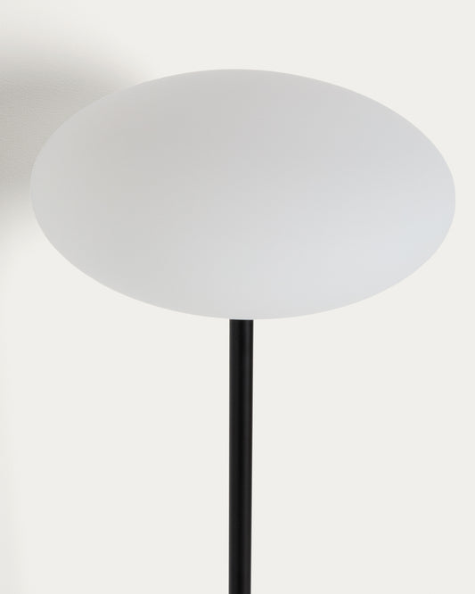 Idela floor lamp in smoked glass and black marble