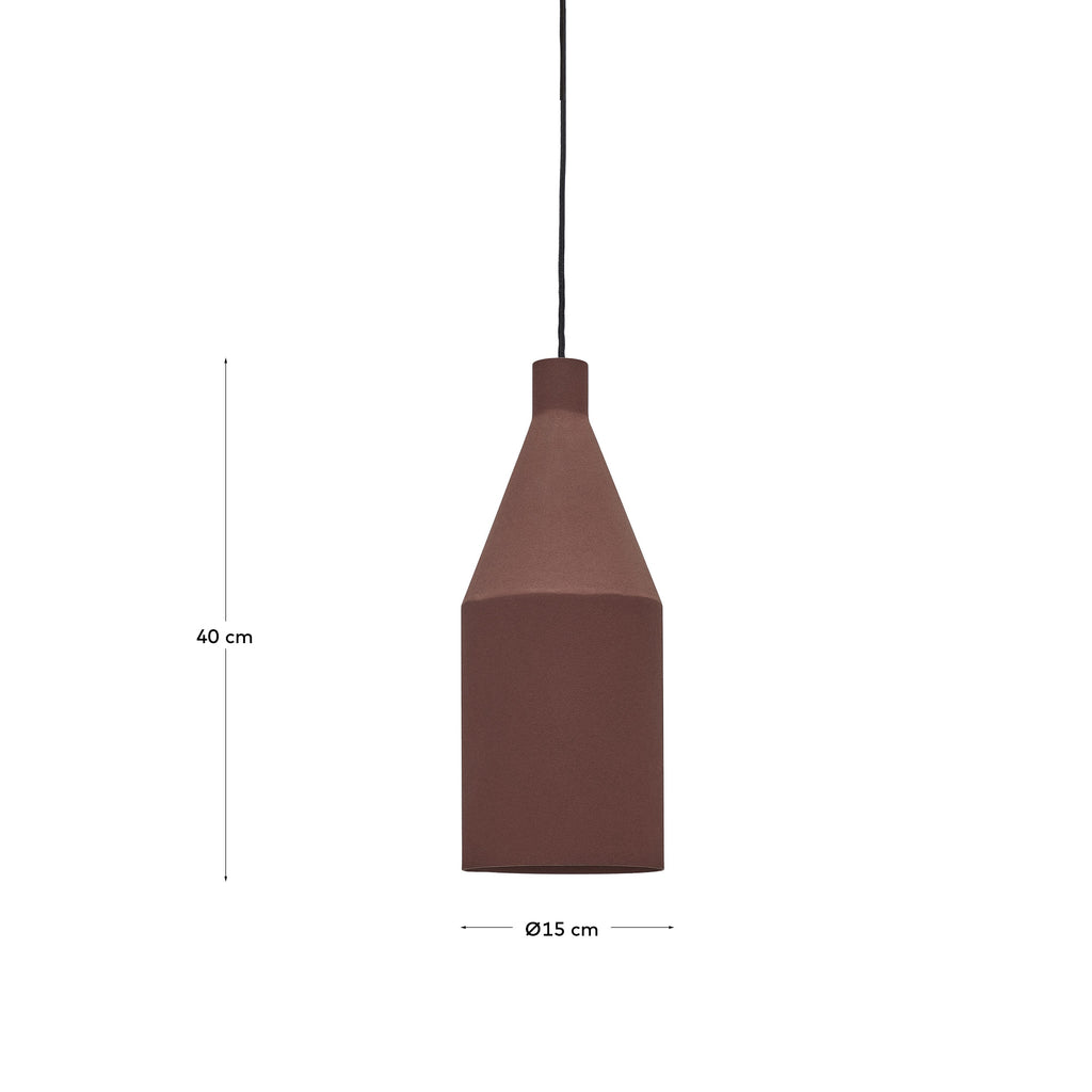 Peralta ceiling lamp in metal with a terractotta painted finish, Ø 15 cm