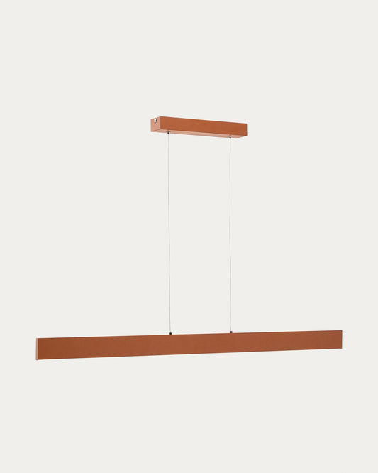 Boadella aluminium ceiling lamp with terracotta painted finish