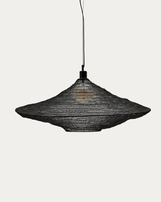 Metal Makai ceiling lamp with black finish Ø 87 cm