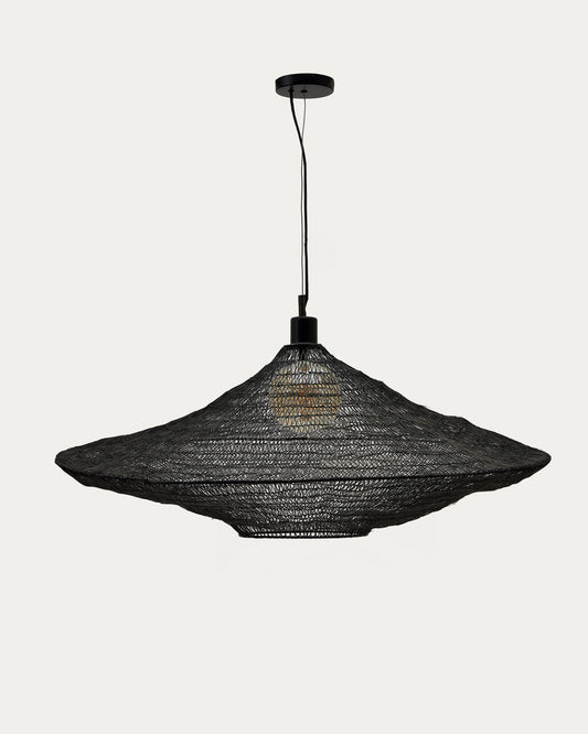 Metal Makai ceiling lamp with black finish Ø 87 cm