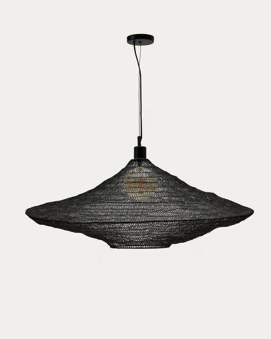 Metal Makai ceiling lamp with black finish Ø 87 cm