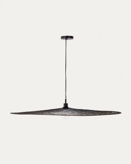 Makai metal ceiling lamp with black finish Ø 100 cm