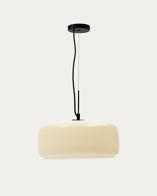 Reig light-grey, glass ceiling lamp, Ø 38 cm