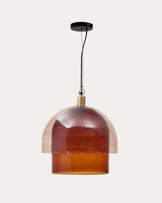 Vitri brown glass ceiling lamp, Ø 40 cm