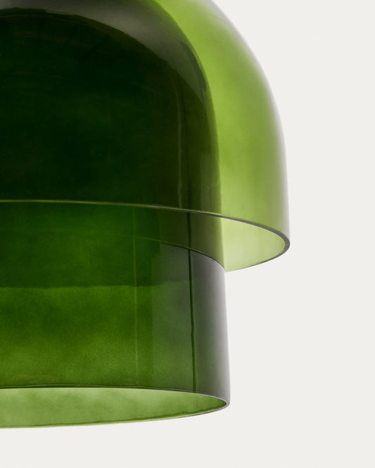 Vitri green glass ceiling lamp, Ø 40 cm