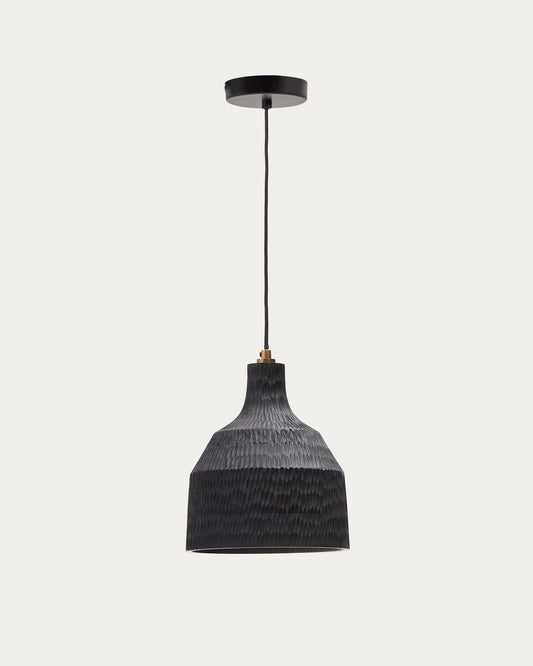 Amire wooden ceiling lamp in a black finish, Ø 21 cm