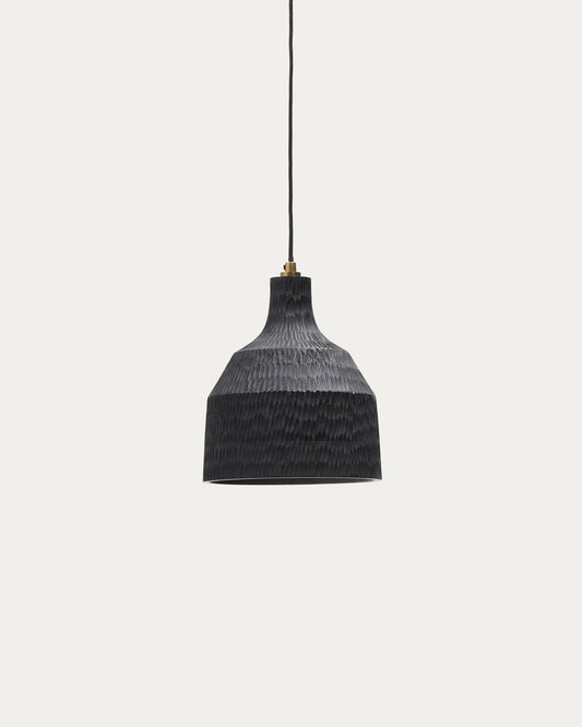 Amire wooden ceiling lamp in a black finish, Ø 21 cm