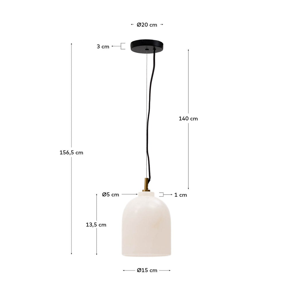 Shenli alabaster ceiling lamp, Ø 15 cm