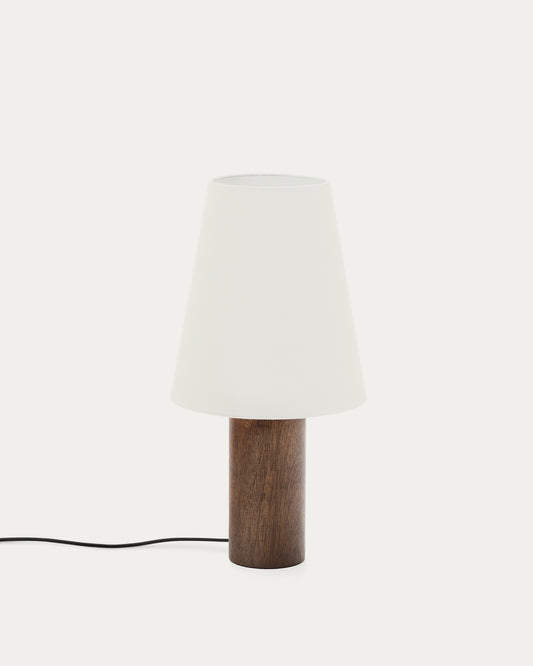 Marga table lamp made from solid rubber wood with dark finish