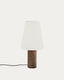 Marga table lamp made from solid rubber wood with dark finish