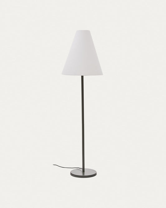 Navat floor lamp with a metal base in a green painted finish