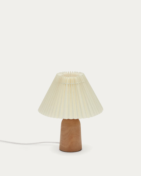 Benicarlo table lamp in wood with a natural, beige finish
