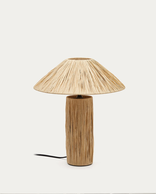 Samse table lamp in natural raffia