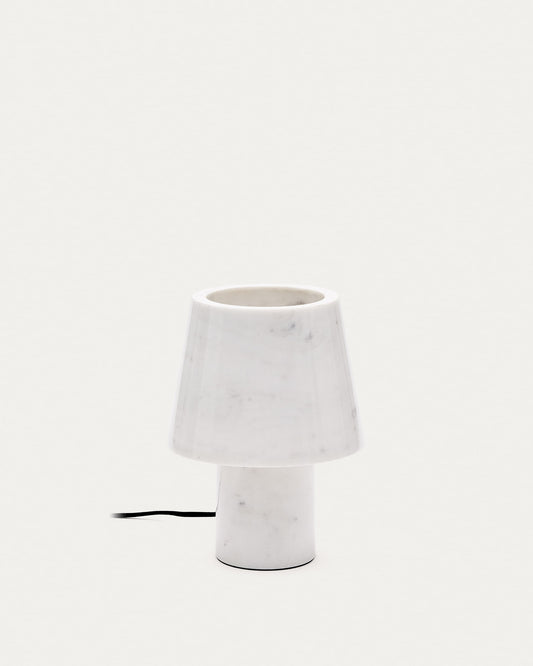 Alaro white marble table lamp