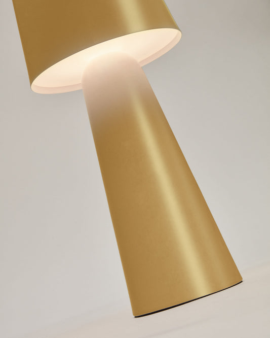 Arenys large metal table lamp in a gold painted finish