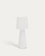Arenys large outdoor metal table lamp in a white painted finish