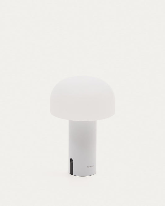 Macar outdoor table lamp in white steel