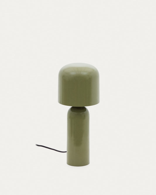 Monze table lamp in green painted metal