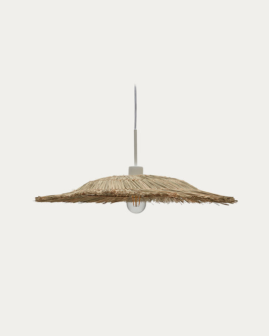 Gualta natural fiber ceiling lamp in a natural finish, Ø 60 cm